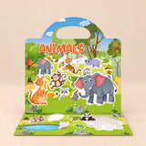 Animal CarryScene reusable sticker book, individual theme option.