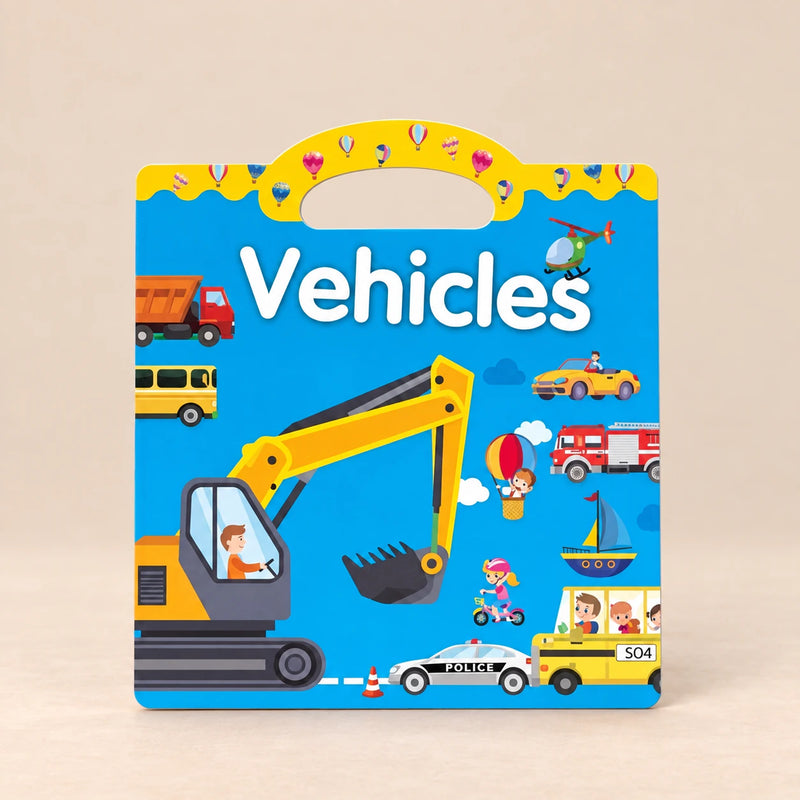 Vehicle CarryScene reusable sticker book, individual theme option.