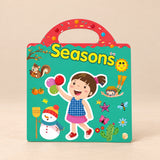 Seasons CarryScene reusable sticker book, individual theme option.