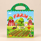 Farm CarryScene reusable sticker book, individual theme option.