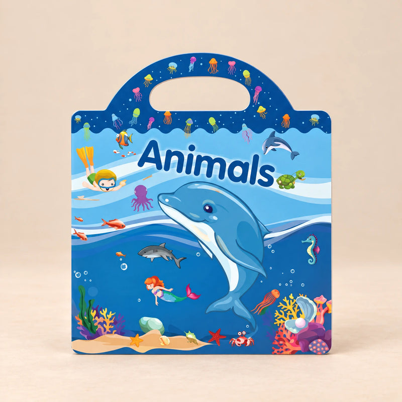 Ocean CarryScene reusable sticker book, individual theme option.