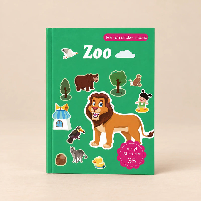 Zoo CarryScene reusable sticker book, individual theme option.