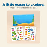 Ocean scene with its matching reusable sticker sheets.