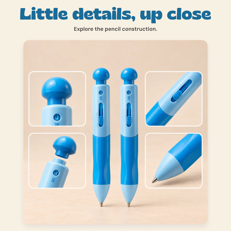 EasyHold Guided Writing Pencil. Little details, up close. Explore the pencil construction.