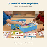 Children exploring the original word cards together.