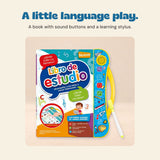 A little language play. A book with sound buttons and a learning stylus.
