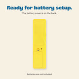Ready for battery setup. The battery cover is on the back.