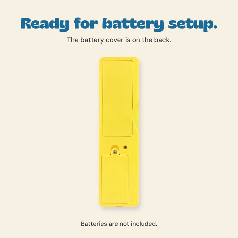 Ready for battery setup. The battery cover is on the back.