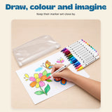 RainbowBrush Dual-Tip Marker Set. Draw, colour and imagine. Keep their marker set close by.