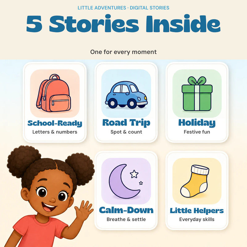 Mila & Kai's Play Passport, digital story adventures, with the original characters and artwork preserved. Gallery image 2.