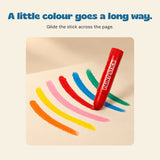 A little colour goes a long way. Glide the stick across the page.
