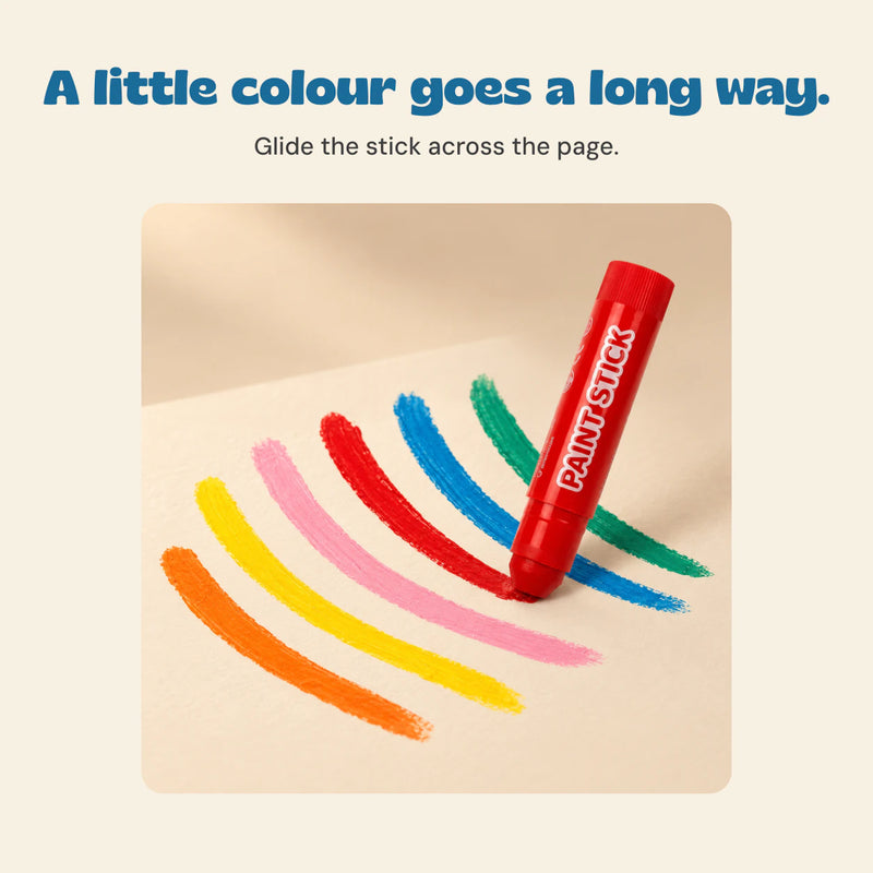 A little colour goes a long way. Glide the stick across the page.