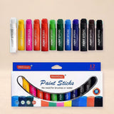 TibaToes™ RainbowGlide Washable Paint Sticks shown in a warm beige studio with realistic depth.