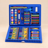 MegaArtist 86-Piece Creative Art Set. Clean product photograph on a warm beige studio surface.