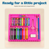 MegaArtist 86-Piece Creative Art Set. Ready for a little project. Explore the tools and compartments.