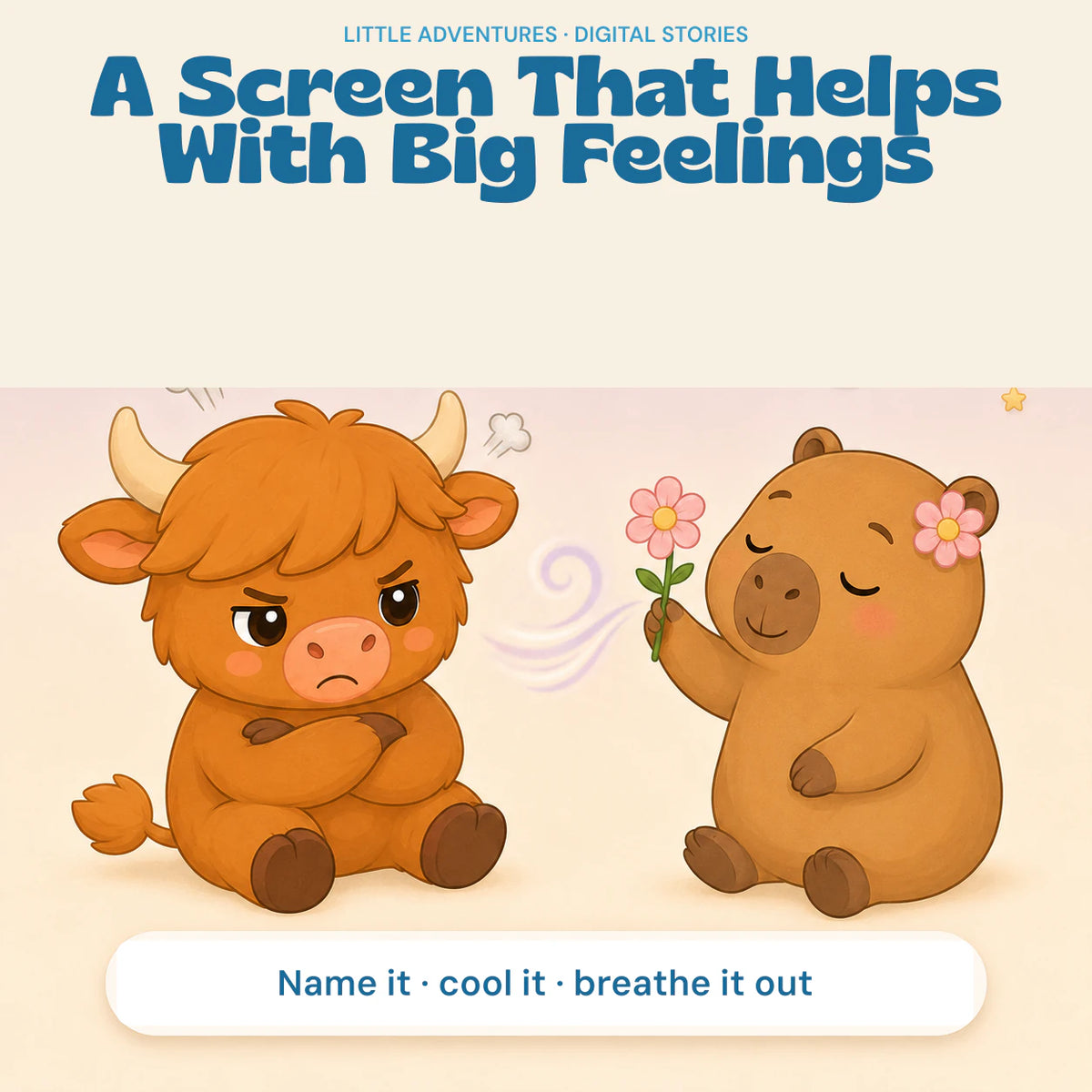 Ravi & Posy's Big Feelings, digital story adventures, with the original characters and artwork preserved. Gallery image 4.