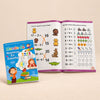 Spanish NumberWorld Math Workbook. Spanish Number World. Clean product photograph on a warm beige studio surface.