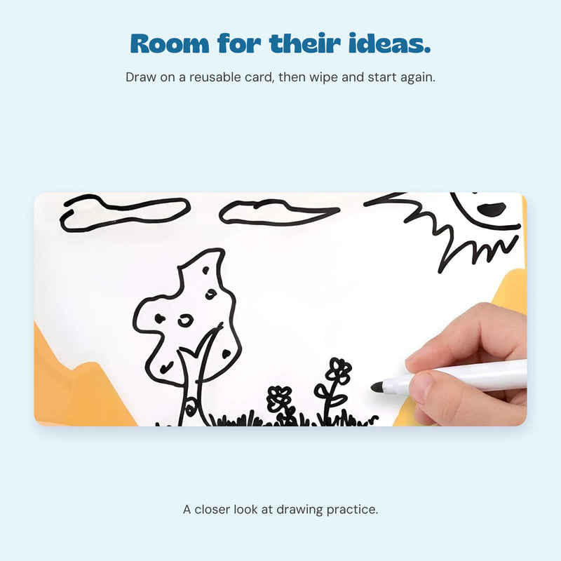 TibaToes™ Pen Control Busy Book. A closer look at the original activity book and printed pages.