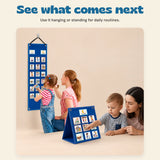 Daily Routine Visual Chart. See what comes next. Use it hanging or standing for daily routines.