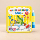 Reusable Water Painting Book. Daily Life Water Painting Fun. Clean product photograph on a warm beige studio surface.