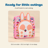 Ready for little outings. A soft book to carry along.