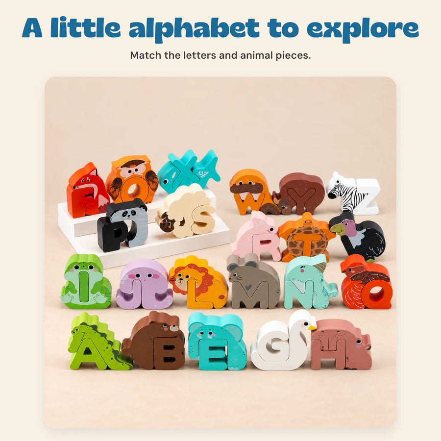 Animal Alphabet Puzzle Set. A little alphabet to explore. Match the letters and animal pieces.