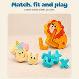 Animal Alphabet Puzzle Set. Match, fit and play. A closer look at how the pieces fit.
