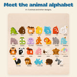 Animal Alphabet Puzzle Set. Meet the animal alphabet. A–Z animal and letter designs.