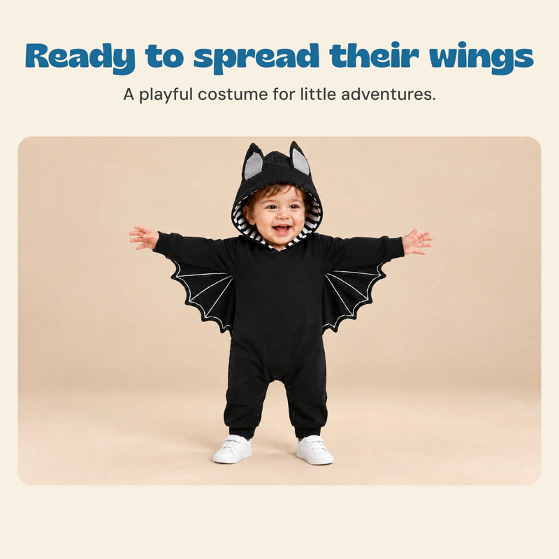 Ready to spread their wings. A playful costume for little adventures.