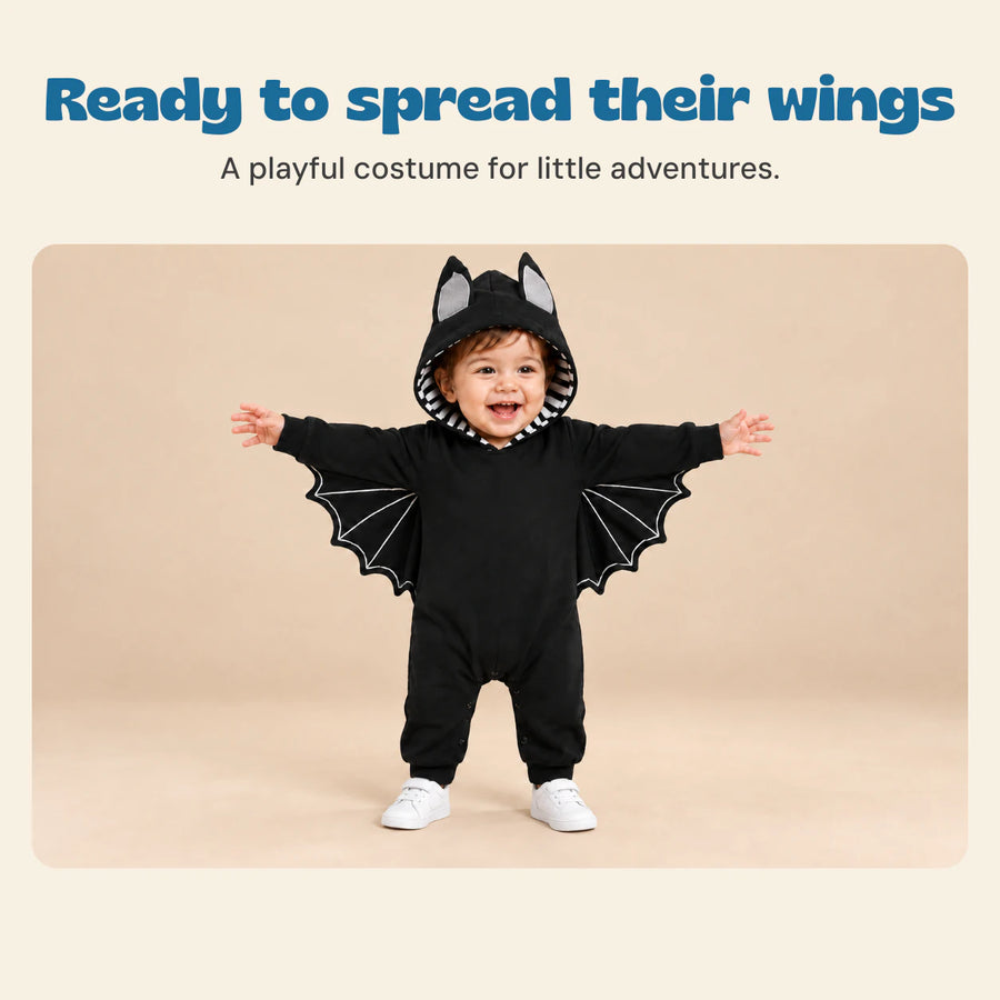 Ready to spread their wings. A playful costume for little adventures.