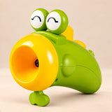 TibaToes™ Dino Story Projection Flashlight shown in a warm beige studio with realistic depth.
