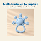 Little textures to explore. A rounded handle and different surfaces to touch.