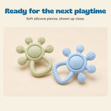 Ready for the next playtime. Soft silicone pieces, shown up close.