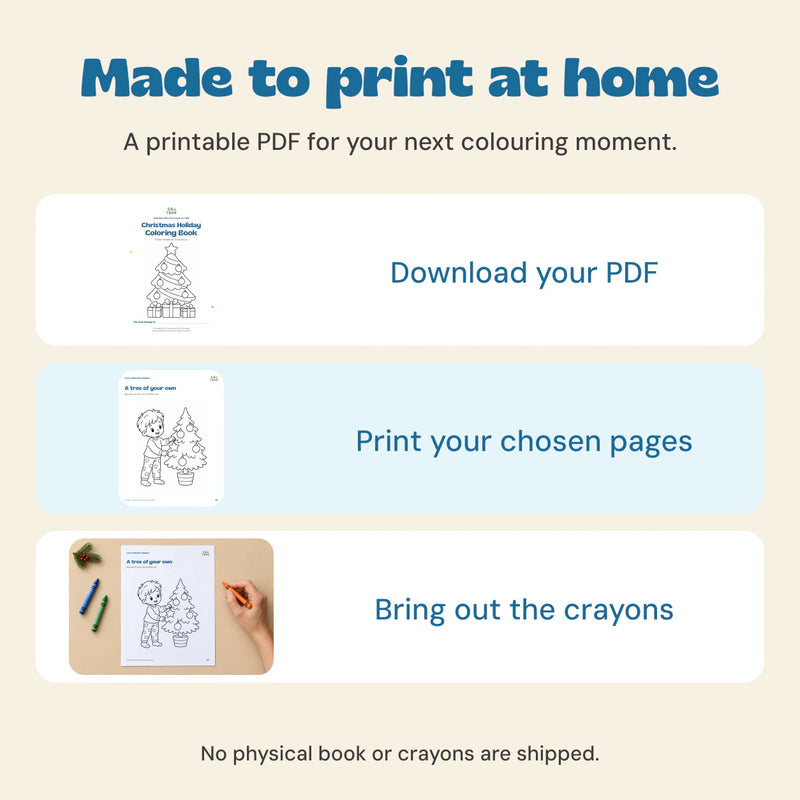 Made to print at home. A printable PDF for your next colouring moment.
