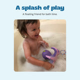A splash of play. A floating friend for bath time.