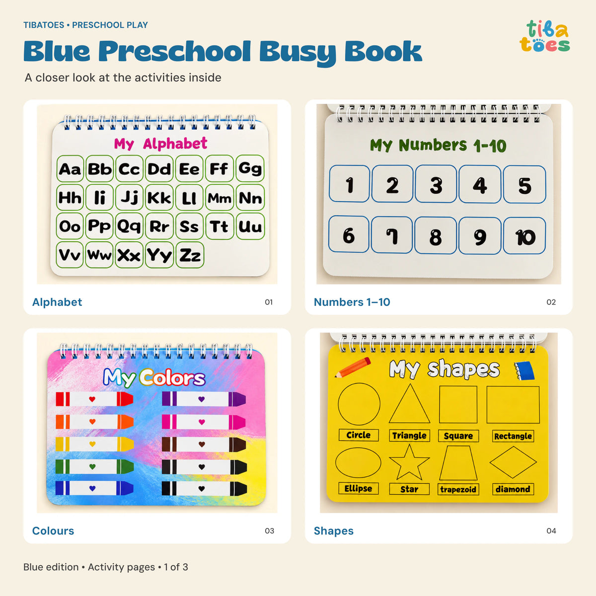 TibaToes™ Montessori Preschool Busy Book image 23