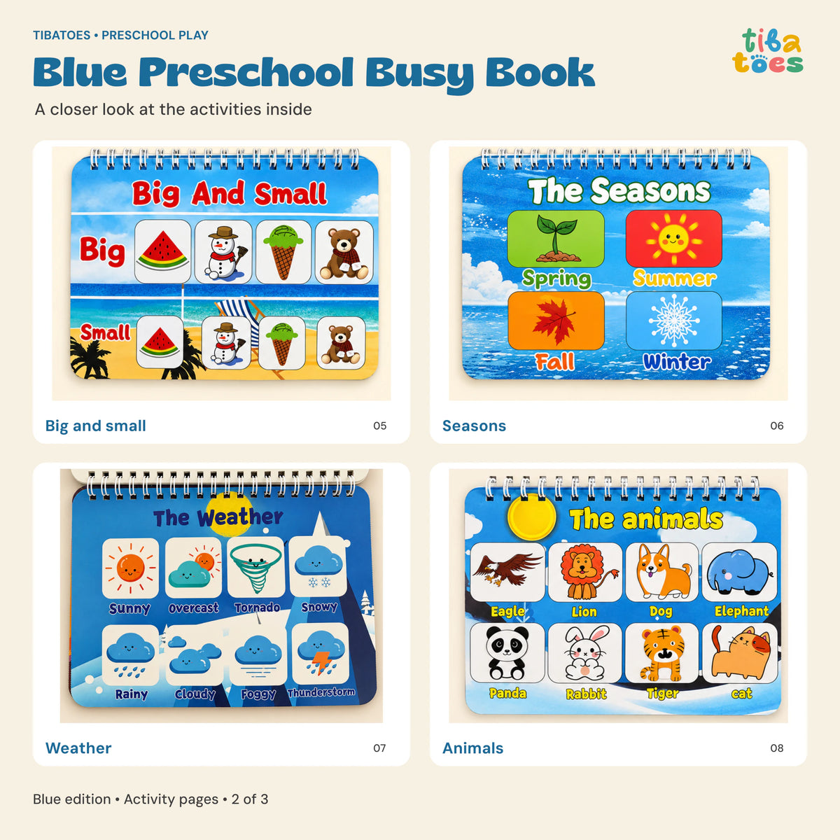 TibaToes™ Montessori Preschool Busy Book image 24