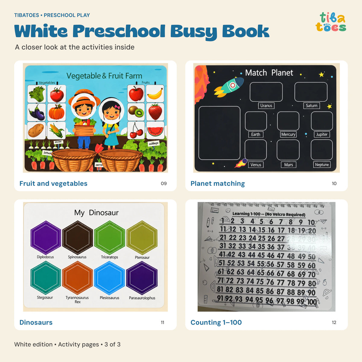 TibaToes™ Montessori Preschool Busy Book image 7