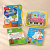 Bilingual Head Start Bundle with Spanish learning tablet and three activity books on a warm beige studio surface