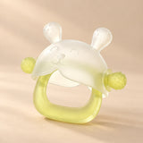 Soothing Baby Gum Teether on a warm beige studio background in Soft Gum Relief Teether