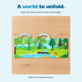 Open the scene and let their story begin. Wild Forest option shown.