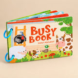 Montessori Busy Book in the farm theme, assigned to the existing Cherry Red option.