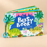Montessori Busy Book in the dinosaur theme, assigned to the existing Dolphin Blue option.