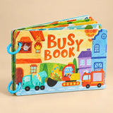 Montessori Busy Book in the vehicle theme, assigned to the existing Burnt Orange option.