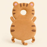 BounceBuddy Brown Cat cushion shown in full on a smooth warm beige background.