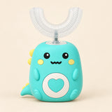 TibaToes EasyBrush Ocean Friends character toothbrush on a warm beige background.