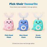 Pink, blue and turquoise EasyBrush colour options, shown as separate choices.