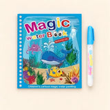 Under the Sea water-colouring book with its illustrated cover and a capped water pen on a pale warm beige background.
