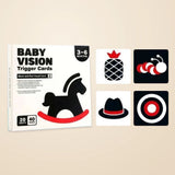 Black, white & red vision card box with four unchanged example cards for the live 3–6 Months option.