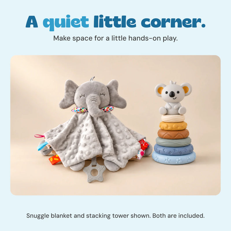 The Calm & Focus Bundle, product detail on a warm beige studio background.